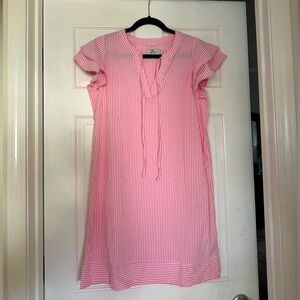 NWT Women’s Vineyard Vines Performance Pink & White Seersucker Dress, Size Small